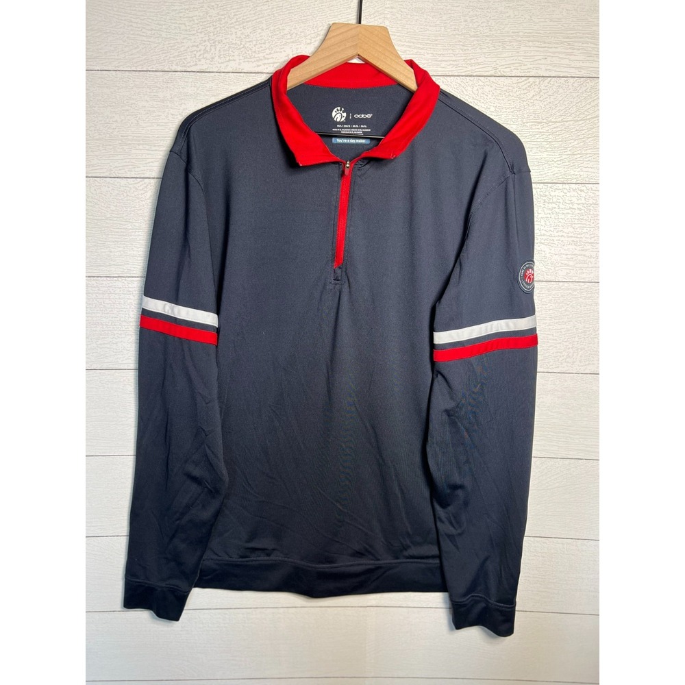 Chick-fil-A Mens Large OOBE Quarter Zip Pullover Performance Jacket Navy L